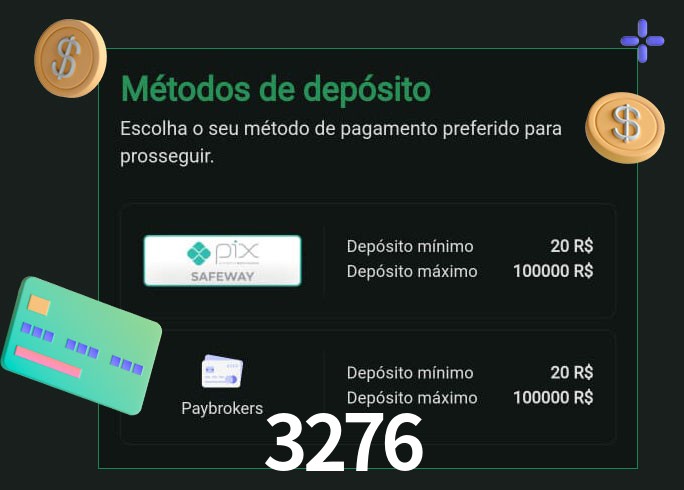 O cassino 3276 oferece uma grande variedade de métodos de pagamento
